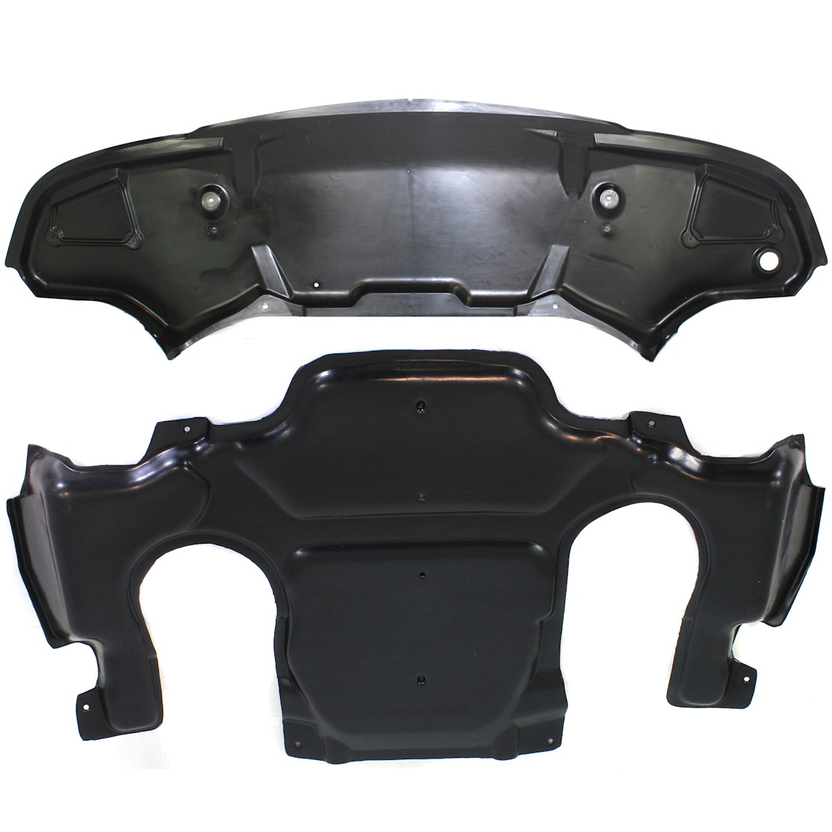 Engine Splash Shields Set of 2 Front & Rear for Mercedes E Class Sedan